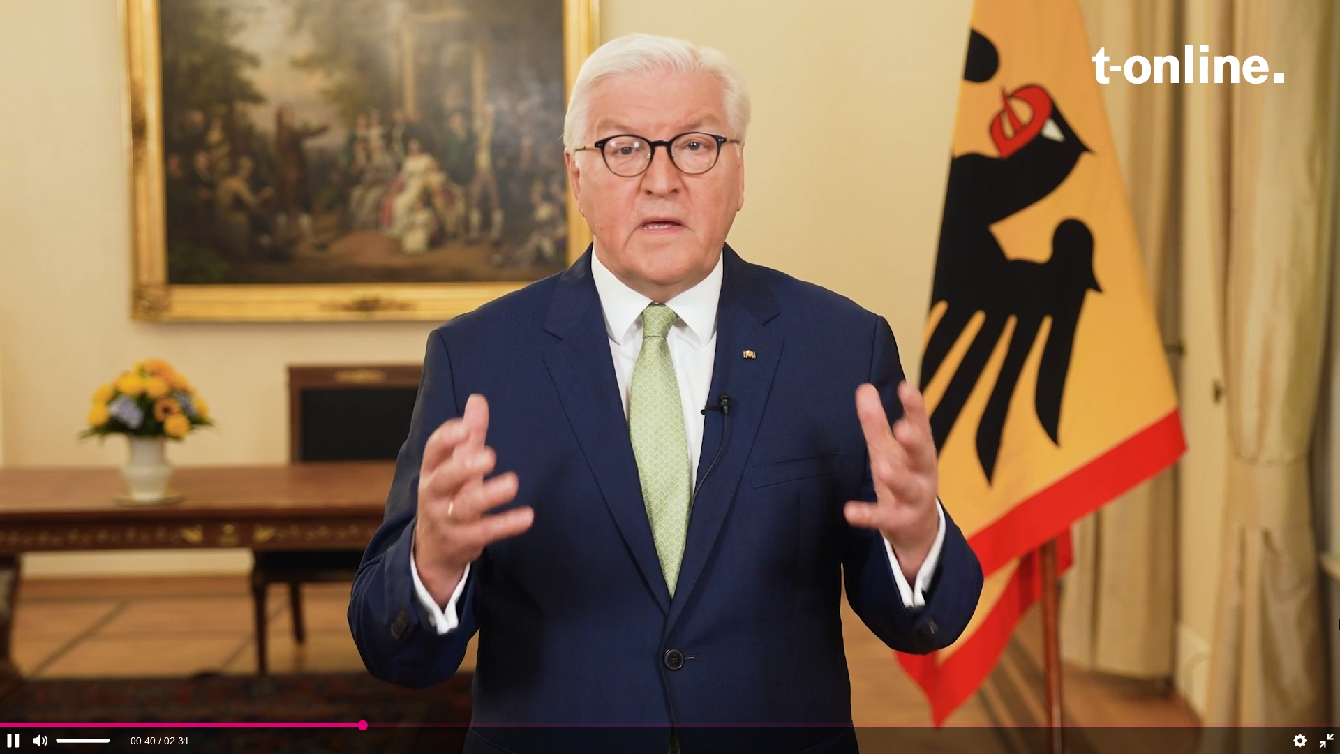 steinmeier (Nachlassen der Impfbereitschaft bereitet Sorgen)