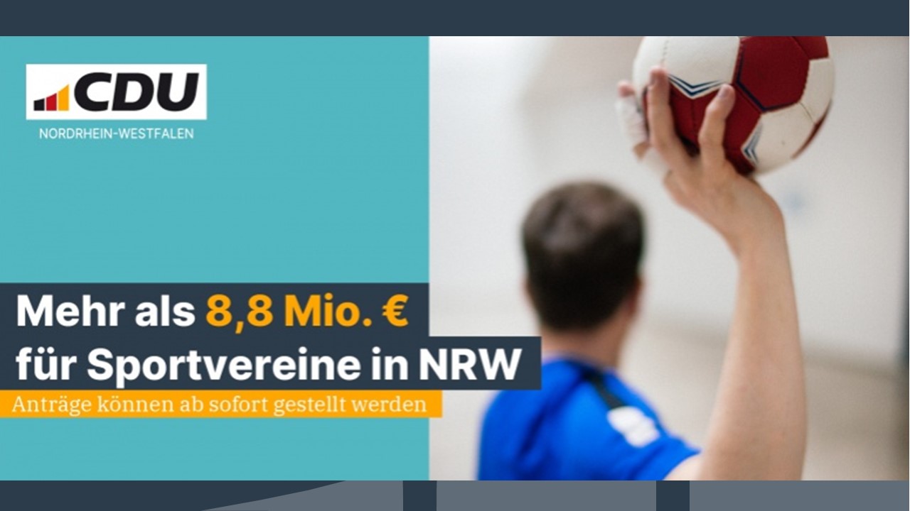 sportfoerderung2024 (Rund 8,8 Millionen Euro für die Sportvereine in NRW)